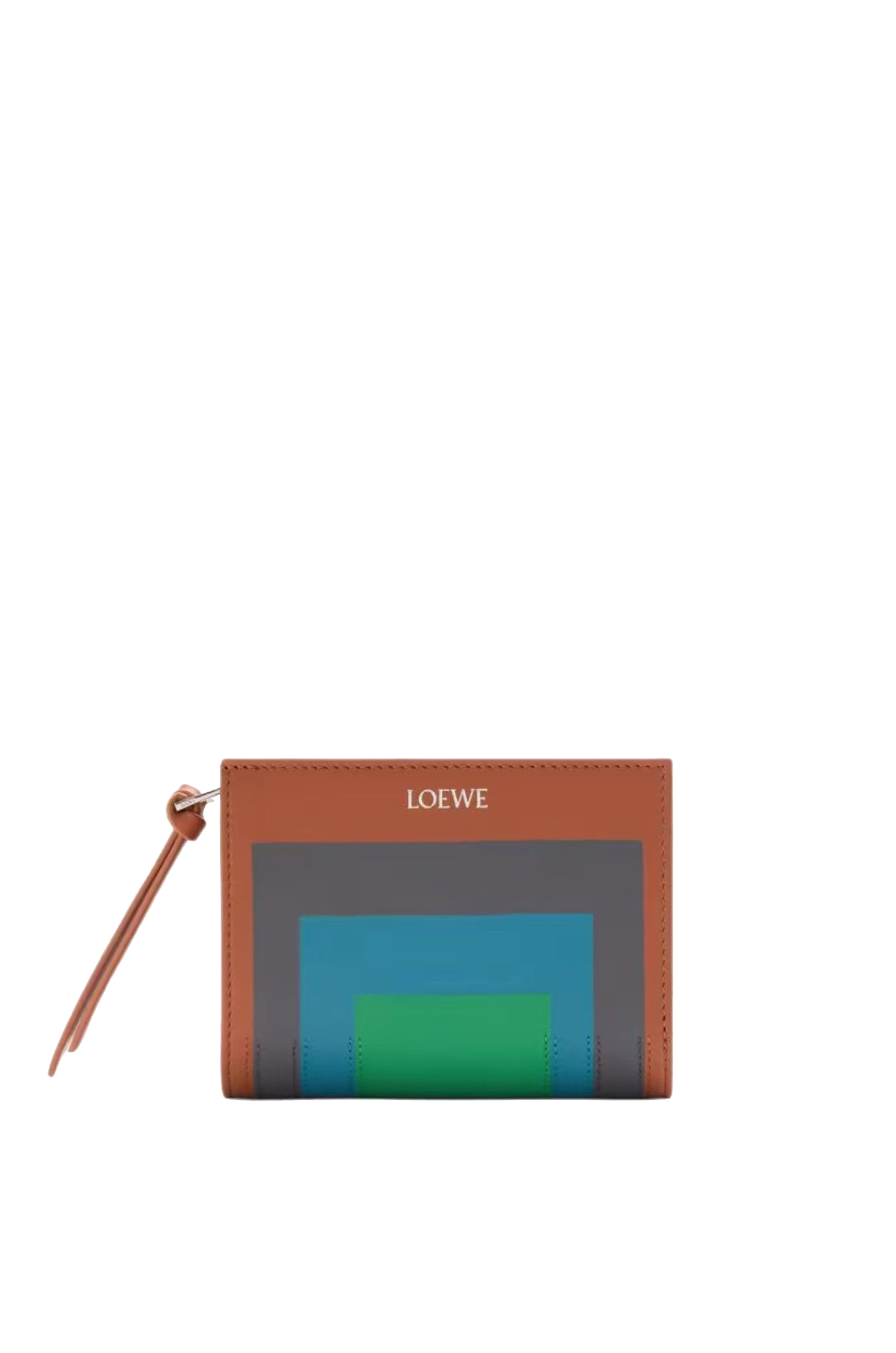 LOEWE x Albers コラボ スクエアパターン カーフレザー ウォレット