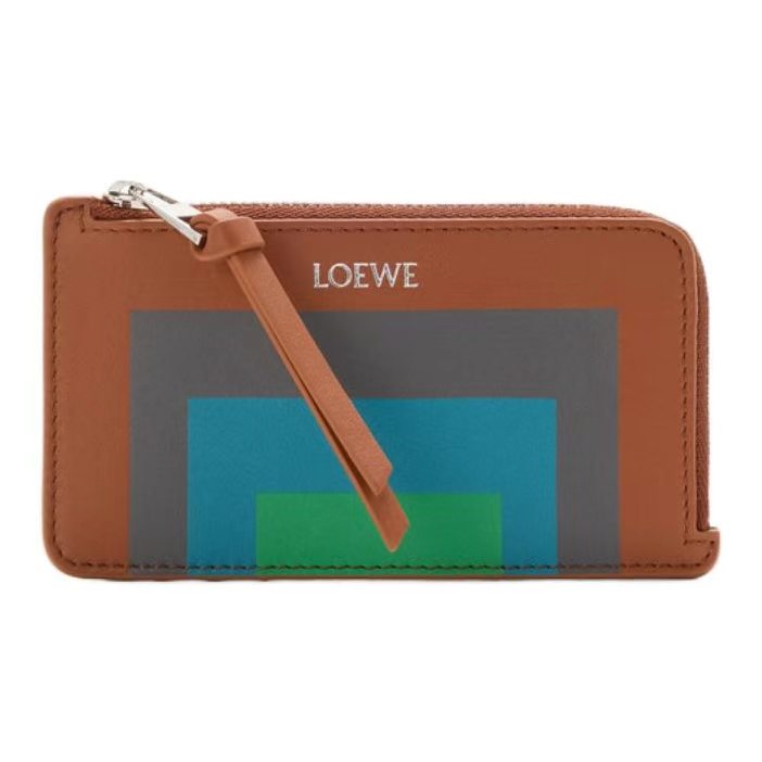 LOEWE x Albers コラボ スクエアパターン カーフレザー ウォレット