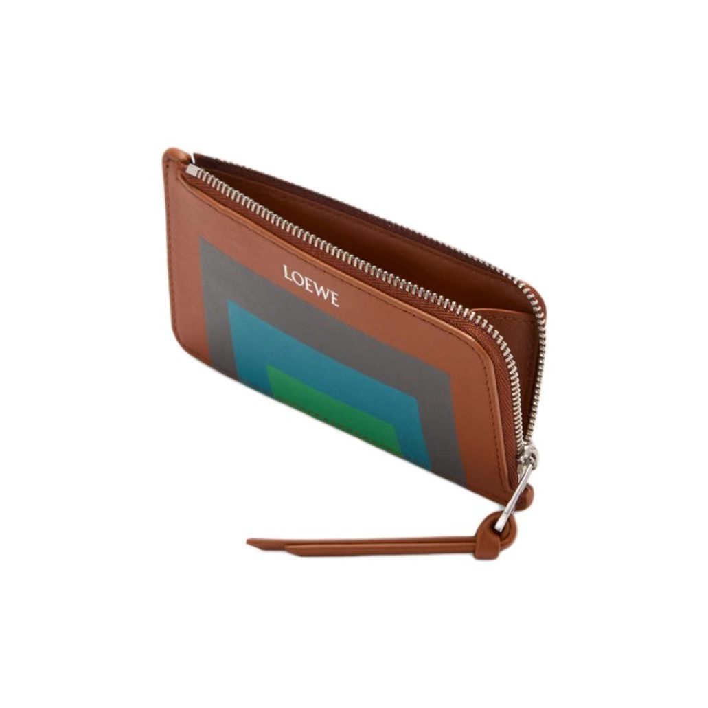 LOEWE x Albers コラボ スクエアパターン カーフレザー ウォレット