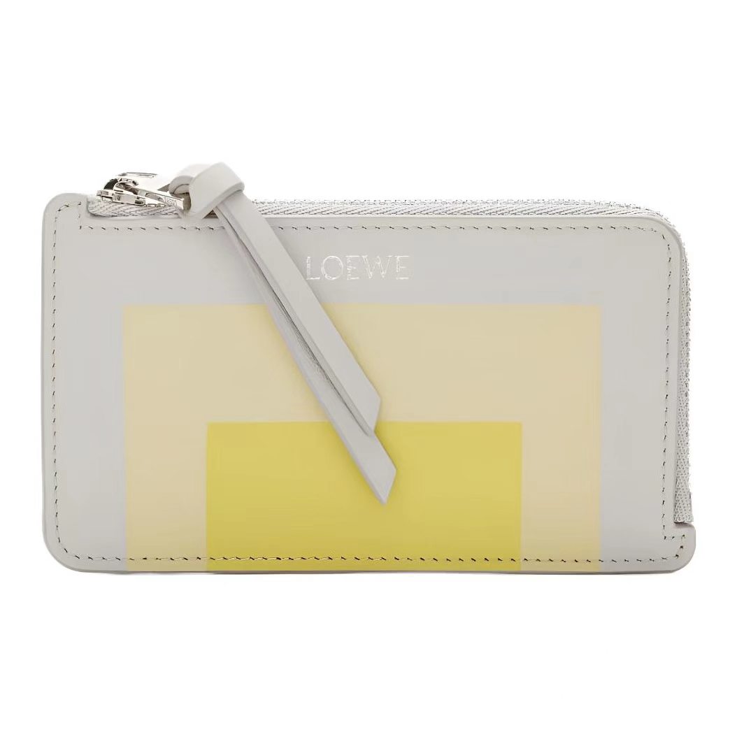 LOEWE x Albers コラボ スクエアパターン カーフレザー ウォレット
