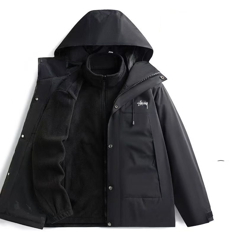 【2025特別割引価格】 STUSSY 撥水 防風 防寒 マウンテンパーカー 二点セット（ユニセックス）