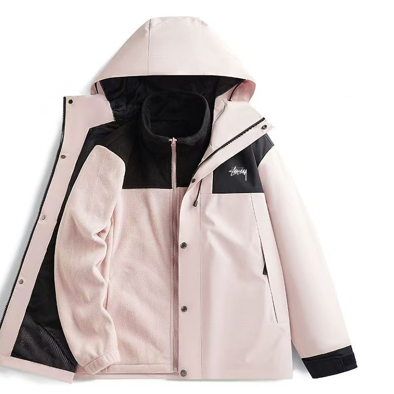 【2025特別割引価格】 STUSSY 撥水 防風 防寒 マウンテンパーカー 二点セット（ユニセックス）