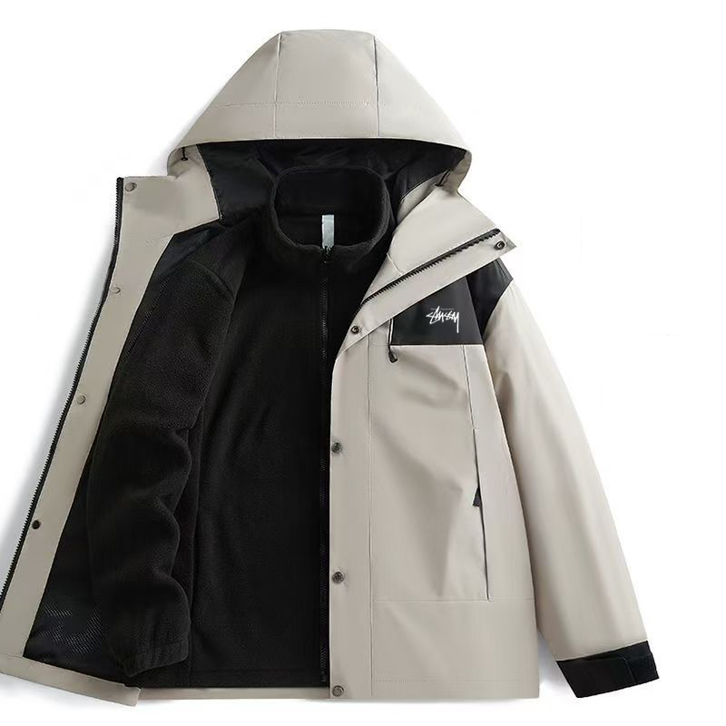 【2025特別割引価格】 STUSSY 撥水 防風 防寒 マウンテンパーカー 二点セット（ユニセックス）