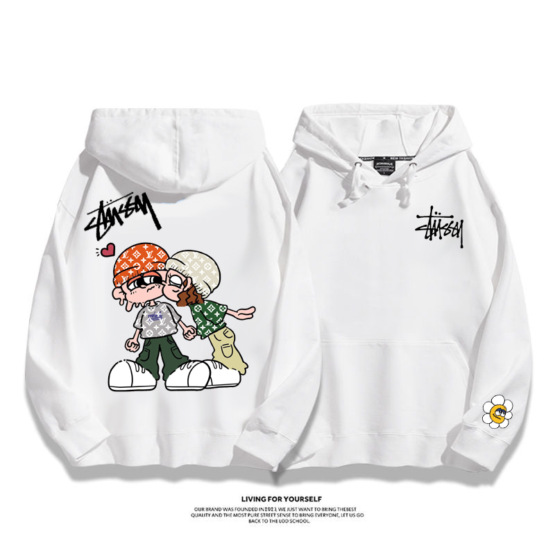 カートゥーンカップル カジュアルパーカー