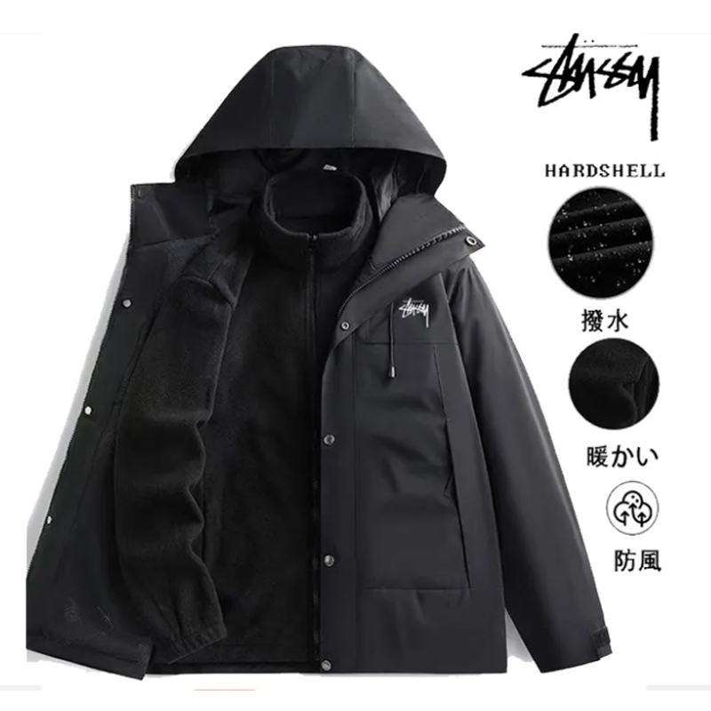 STUSSY 撥水 防風 防寒 マウンテンパーカー 二点セット（ユニセックス）