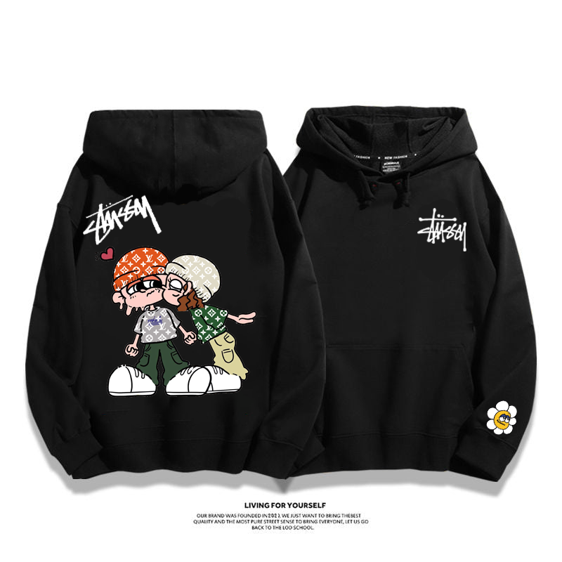 カートゥーンカップル カジュアルパーカー