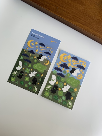 Dayoff Works Sticker Sheet - 702 - Lucky Night