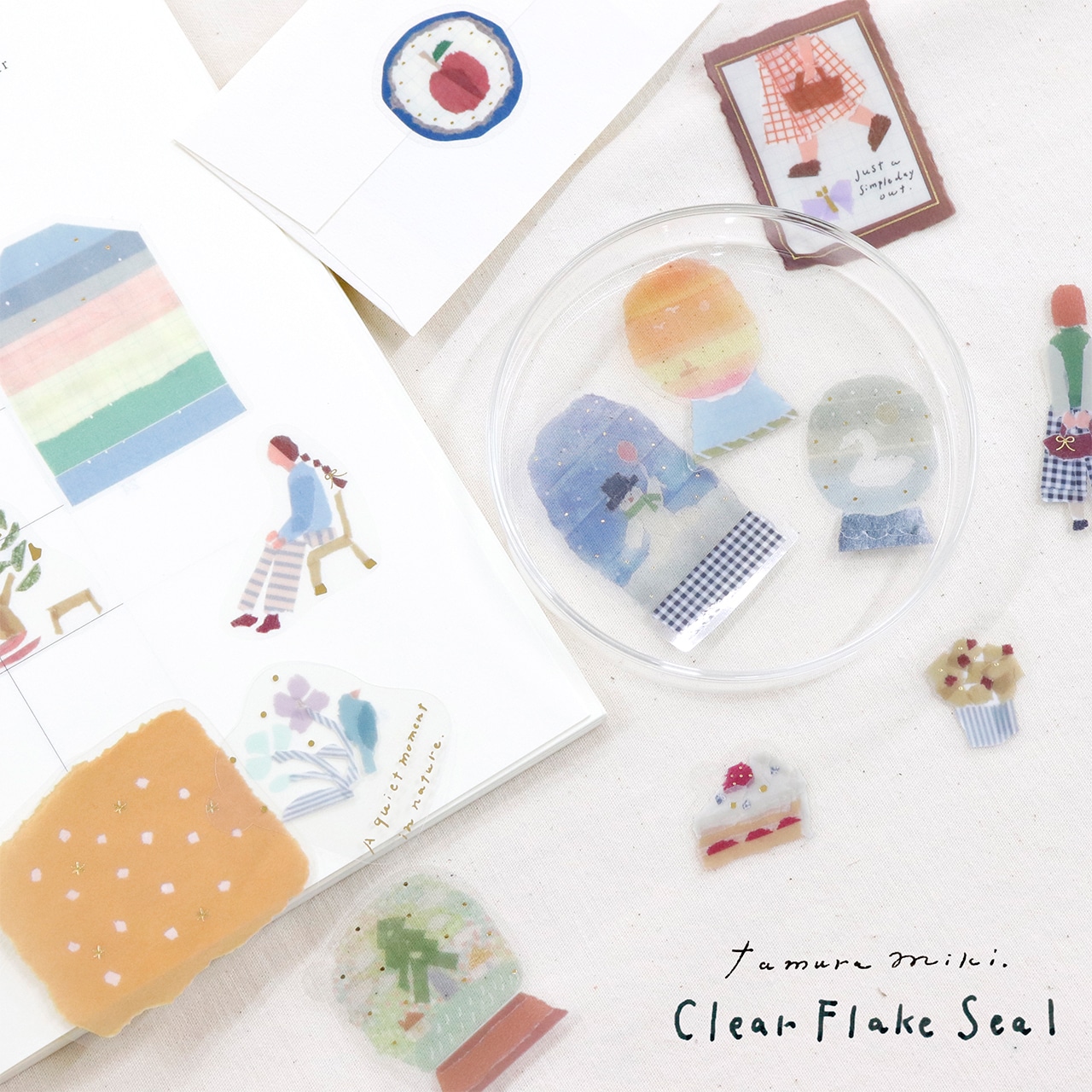 Kamiiso x Miki Tamura -  Snowdome - Clear Flake Stickers