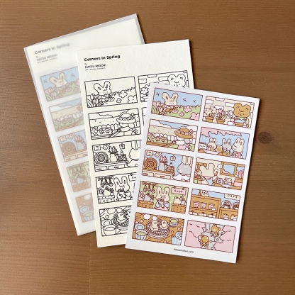 [Copy]Hatsu midori -  Corners in the Season Sticker Sheet - Spring