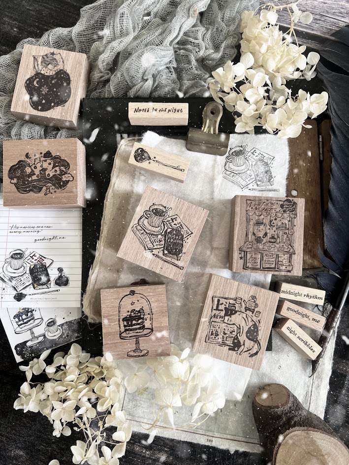 Black Milk Project - Notes in the Night - Rubber Stamps
