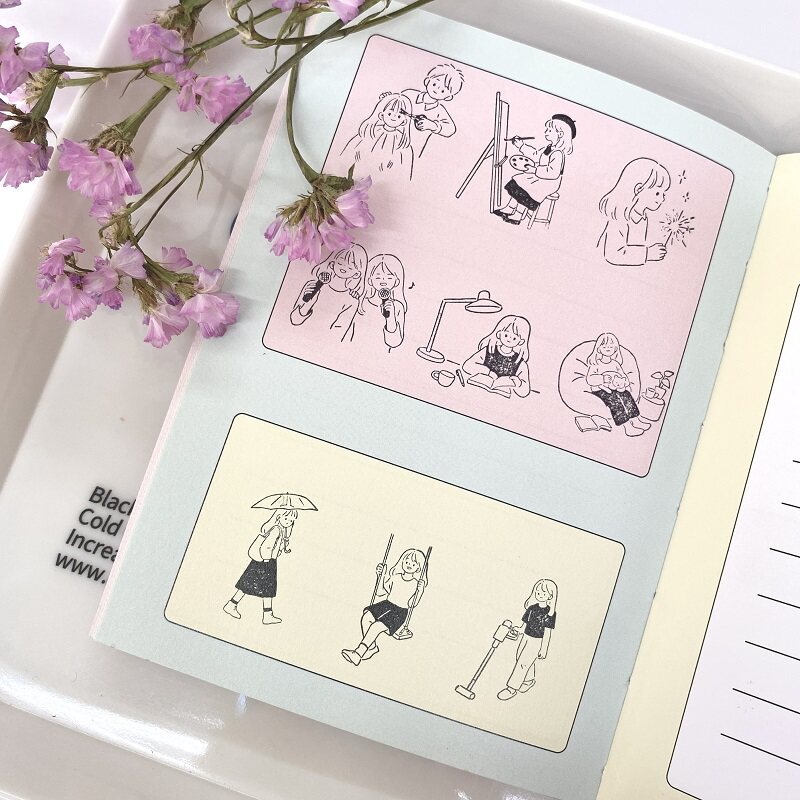 Blank book - Stamp -  Phase 2 Litte Girl Series