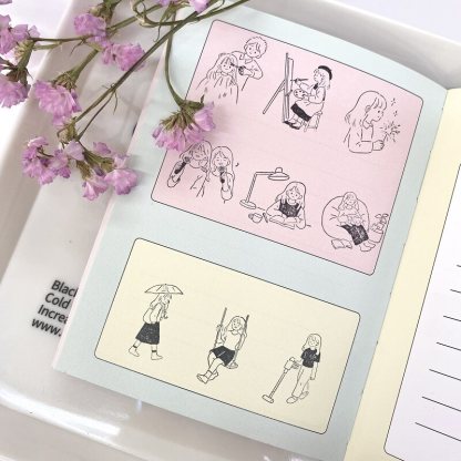 Blank book - Stamp -  Phase 2 Litte Girl Series