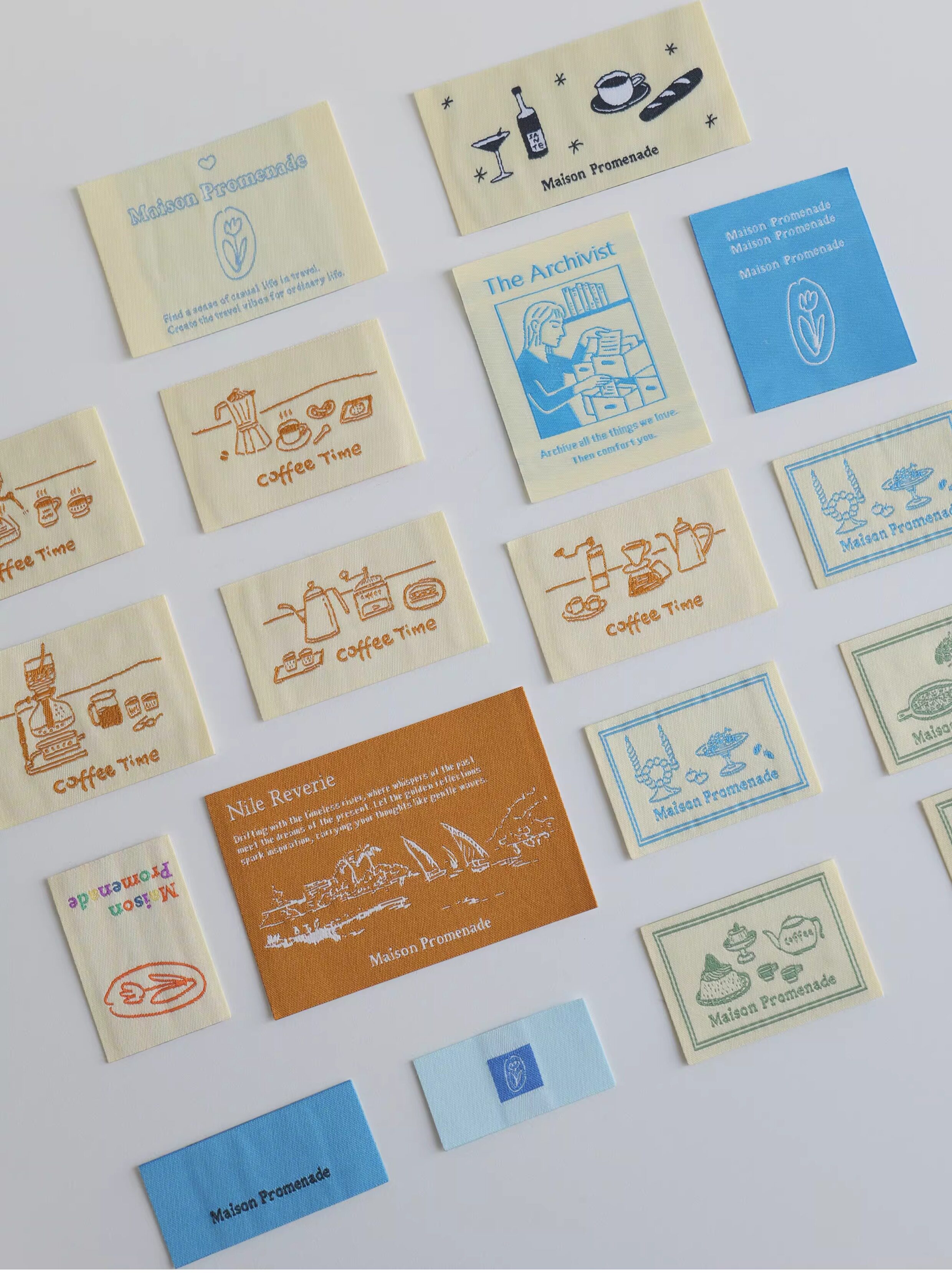 Maison Promenade - Fabric Sticker Flakes Series