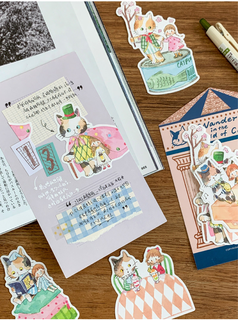 Molinta - Stickers - Cats Adventure Series - Wander in the world of Cats - pink