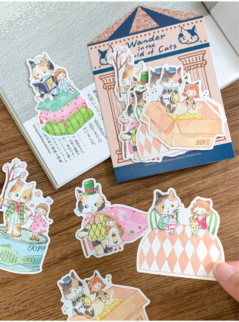Molinta - Stickers - Cats Adventure Series - Wander in the world of Cats - pink