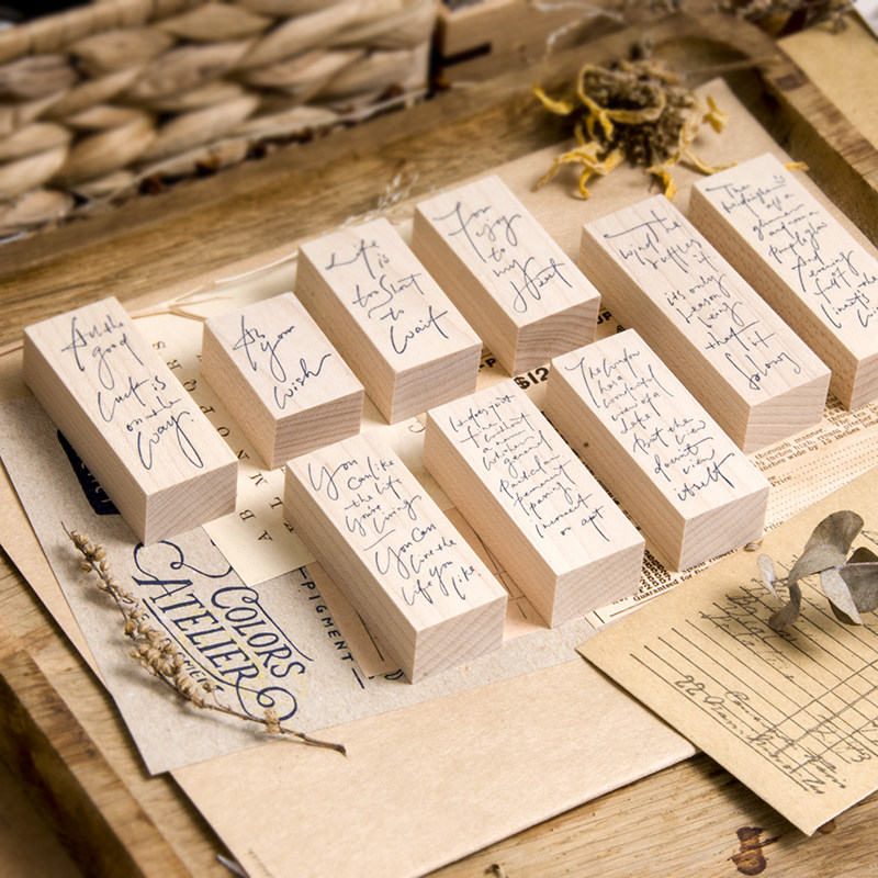 Blank book - Stamp -  English phrases - view
