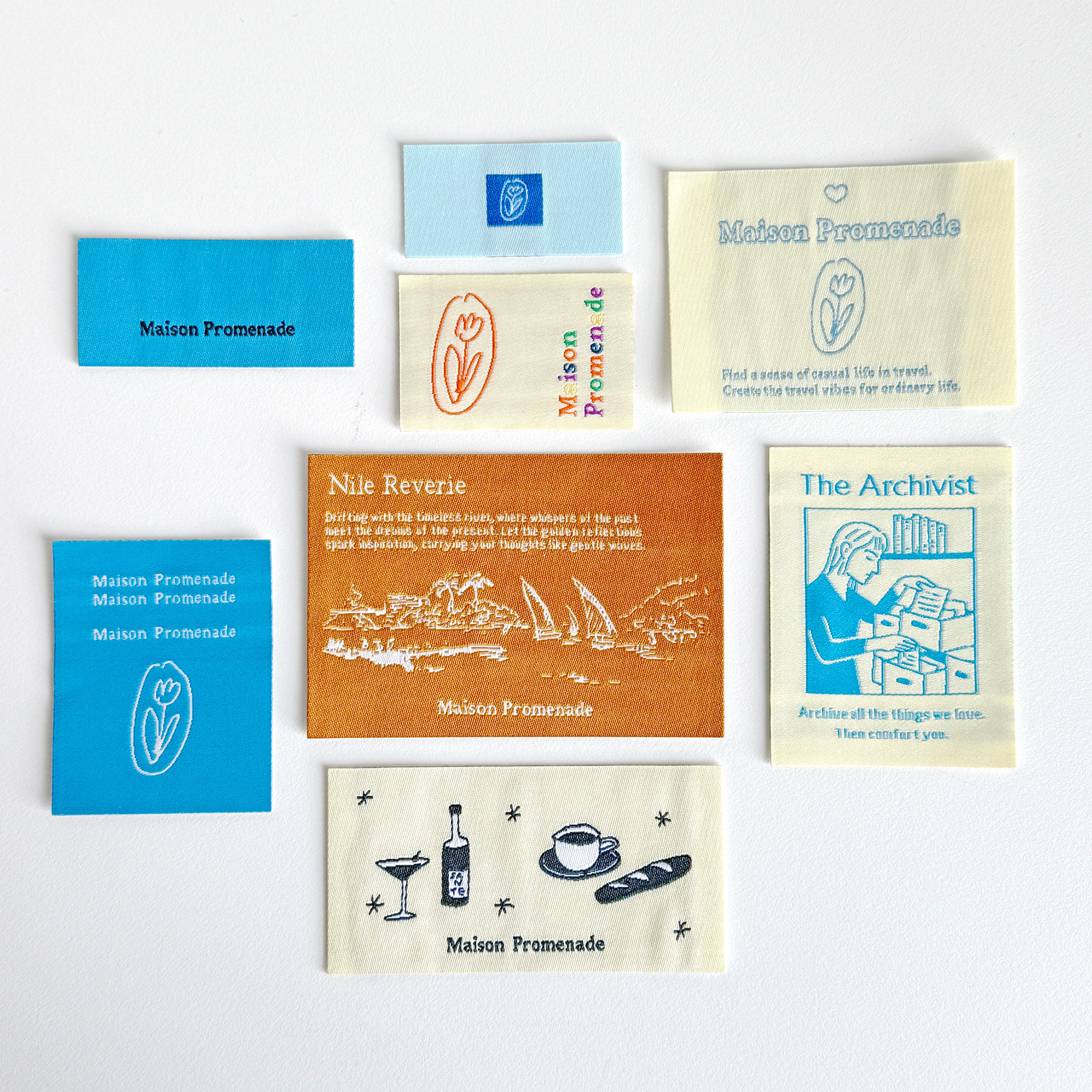 Maison Promenade - Fabric Sticker Flakes Series