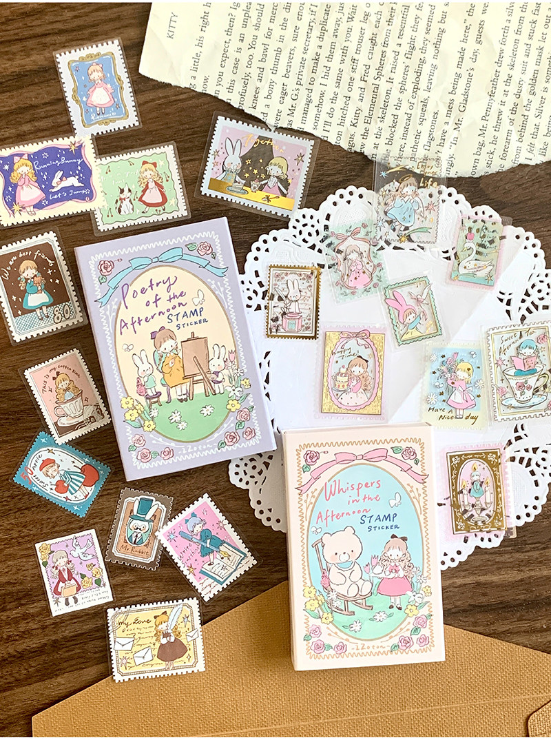 Molinta - Poetry of the Afternoon Gold Foil Stamp - Sticker Flakes