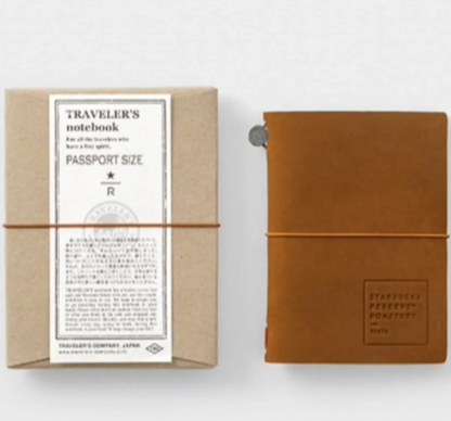Traveler's Notebook Limited Set - Passport Size - Starbucks Roastery - Camel