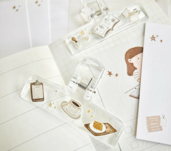 Paper goods by Dorie - Clear Clip - Café