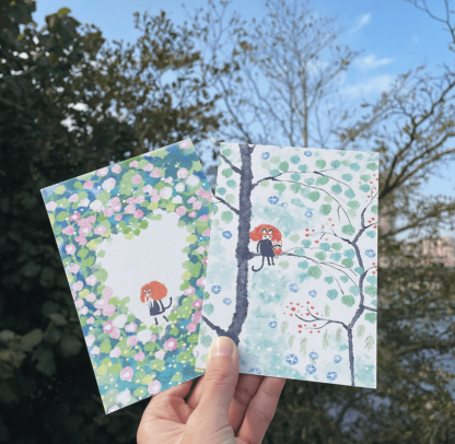 Nekocha - Postcard - Hillside