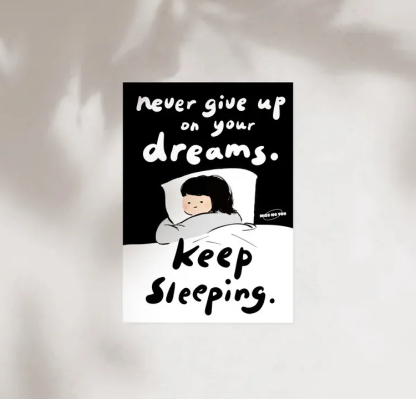 Paper goods by Dorie - Postcard - Miss Ng Yuk Never Give Up On Your Dreams