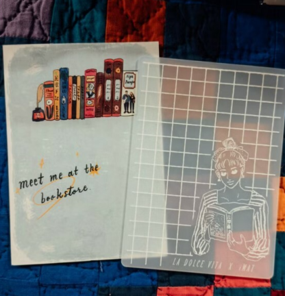 La Dolce Vita - Stamp Pad - Reading poem girl