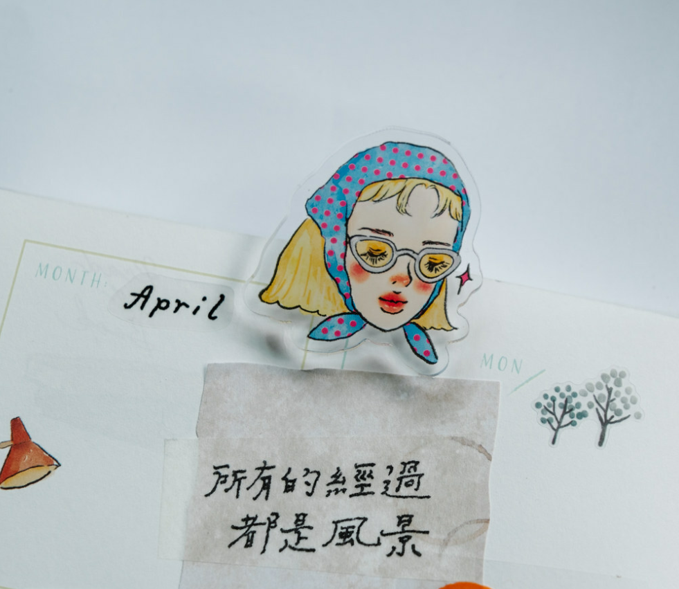 La Dolce Vita - Acrylic Clip - Head scarf girl