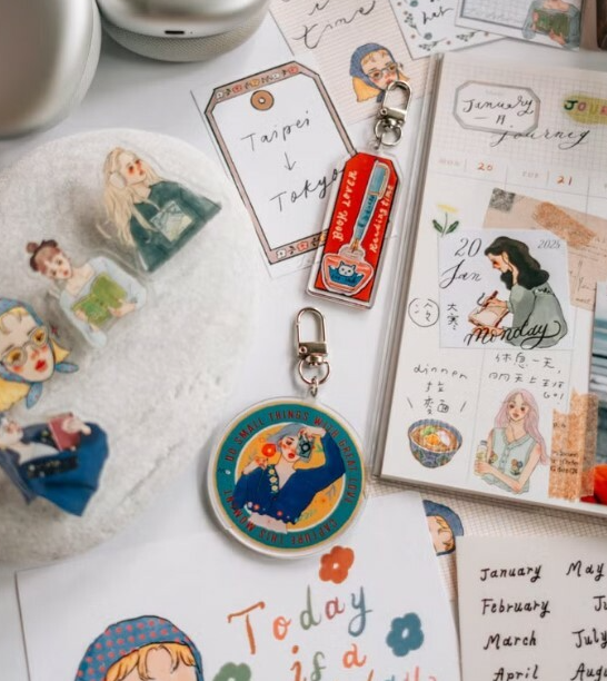 La Dolce Vita - Acrylic Pendant - Reading and writing