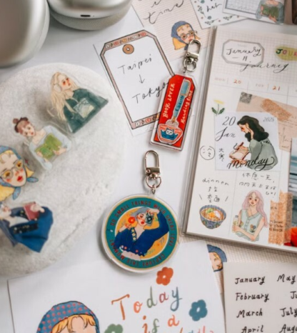 La Dolce Vita - Acrylic Pendant - Reading and writing