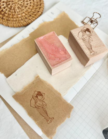 Paper goods by Dorie  - Stamp - Miss Ng Yuk Cat Sleeps on Belly