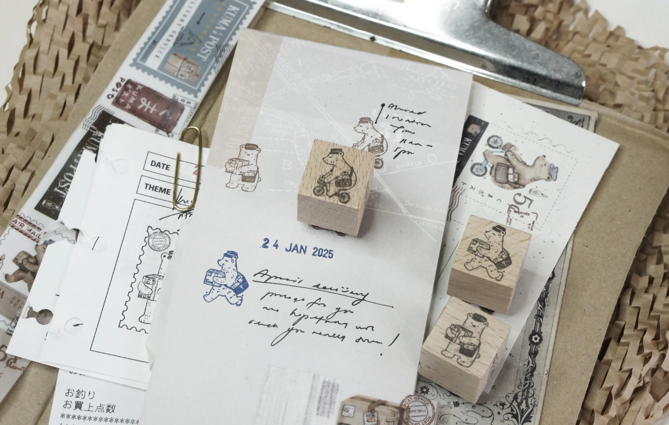 Black Milk Project - Stamp - Mini Kuma Post - Delivery Rubber Stamp