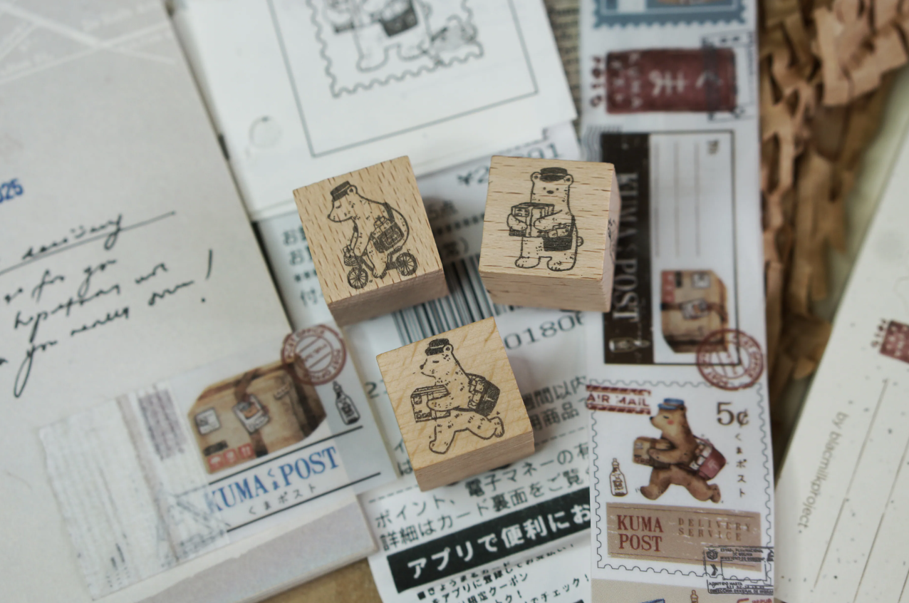 Black Milk Project - Stamp - Mini Kuma Post - Delivery Rubber Stamp