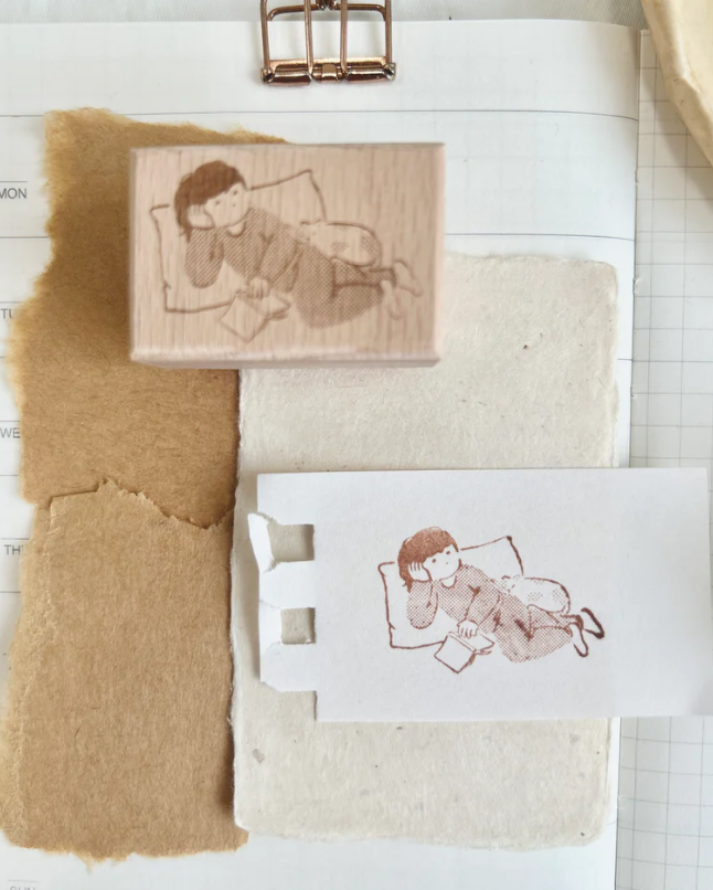 Paper goods by Dorie - Stamp - Miss Ng Yuk Nap with Cat