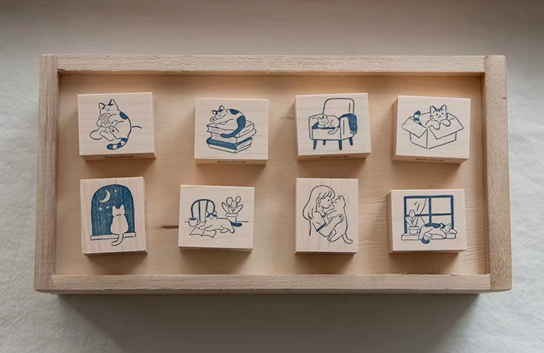 Blank book - Stamp - Cat Daily Life Series