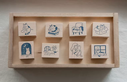 Blank book - Stamp - Cat Daily Life Series