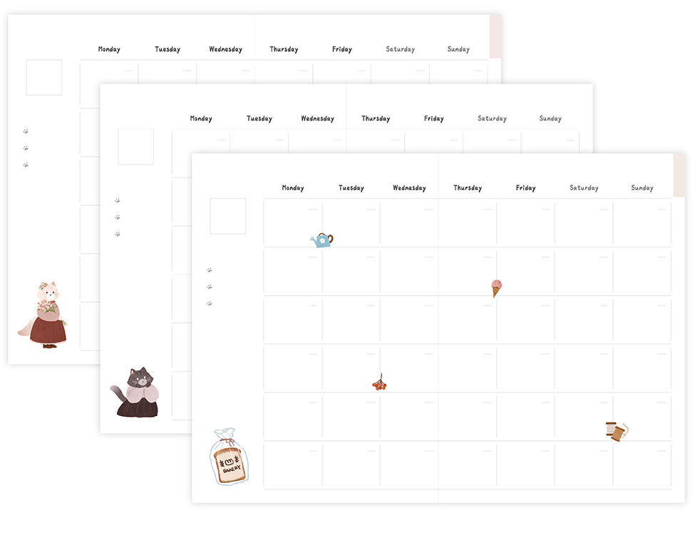 Dimanche - Planner -  Step by Step Undated