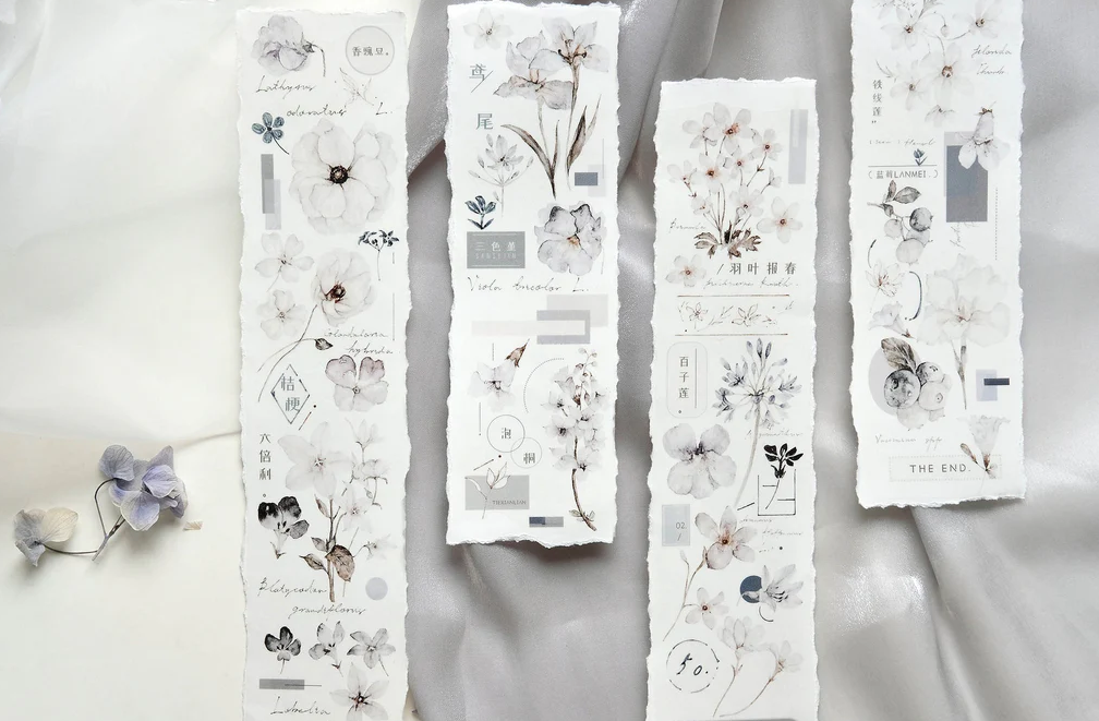 Freckles Tea - Tape - Plain White Mist Blue