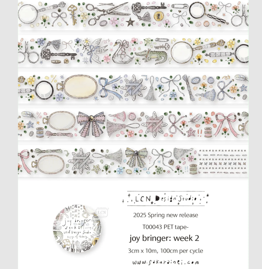 Lin Chia Ning - Tape - 2025 Spring new release - PET - Joy bringer : Week 2