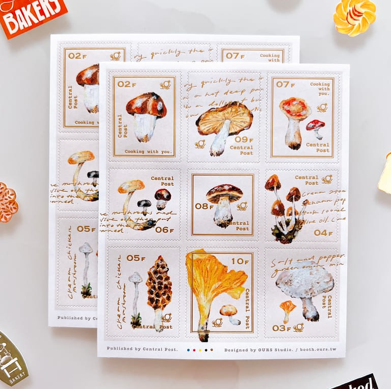 Ours - Sticker - Mushroom Recipe Stamp