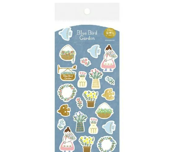 Furukawashiko - Sticker - Blue Bird Garden
