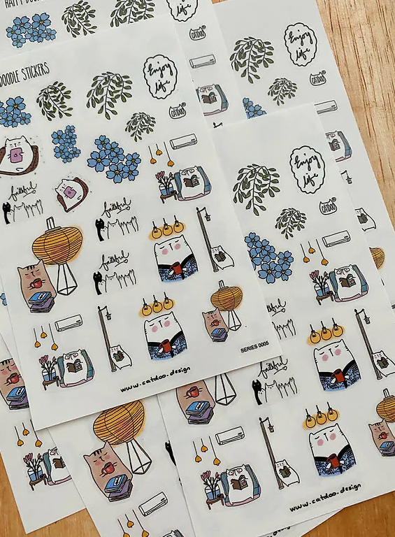 Kim Catdoo - Sticker - Enjoy Life