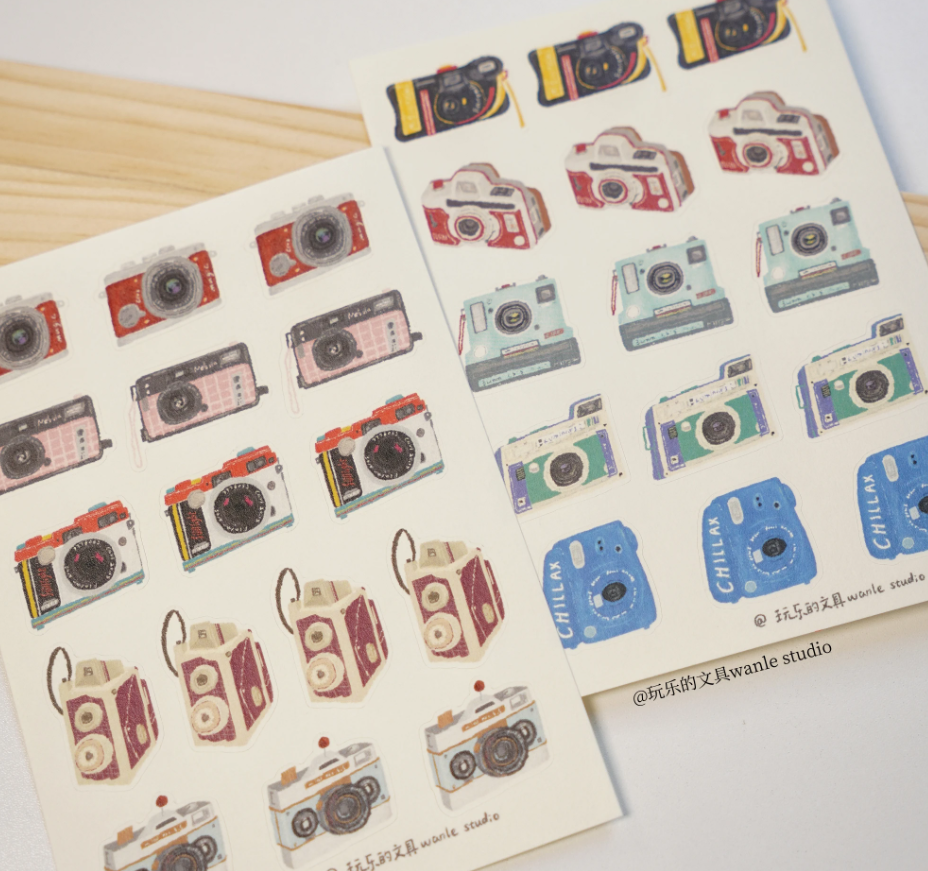 Wanle Studio - Sticker - Retro Camera