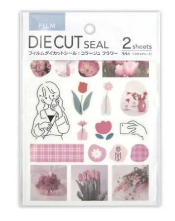 Daiso - Sticker - Collage Flower