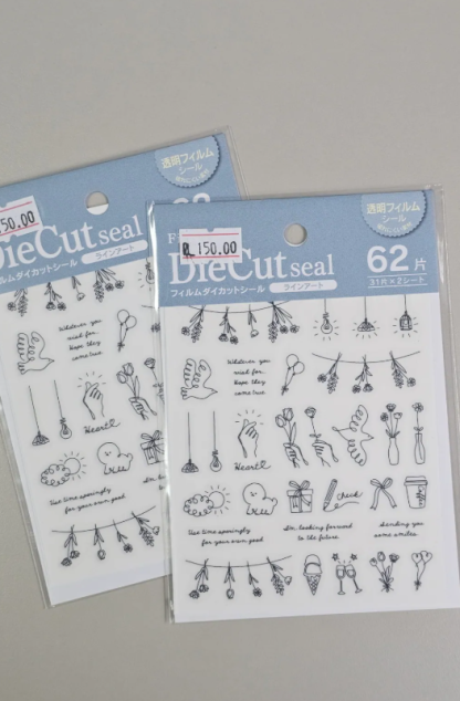 Daiso - Sticker - Line Art