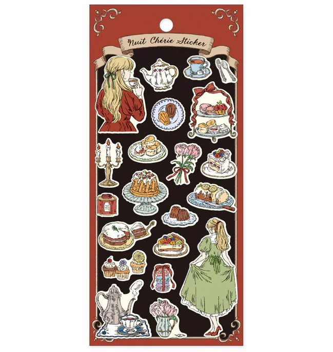 Mindwave Sticker Sheet - Nuit cherie -  secret tea party