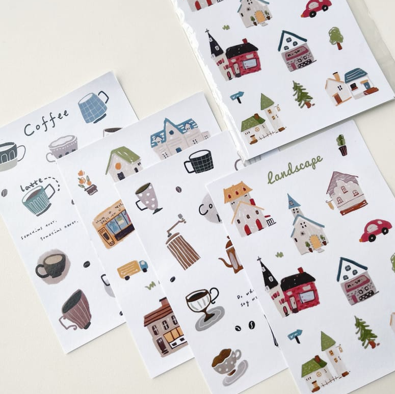 Yier Creative Studio - Sticker - Cup and House