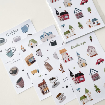 Yier Creative Studio - Sticker - Cup and House