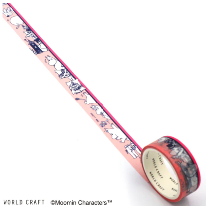 World Craft - Tape - Moomin - Pink Border