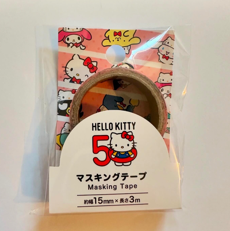 Sanrio Masking Tape - Hats Hello Kitty 50th Anniversary